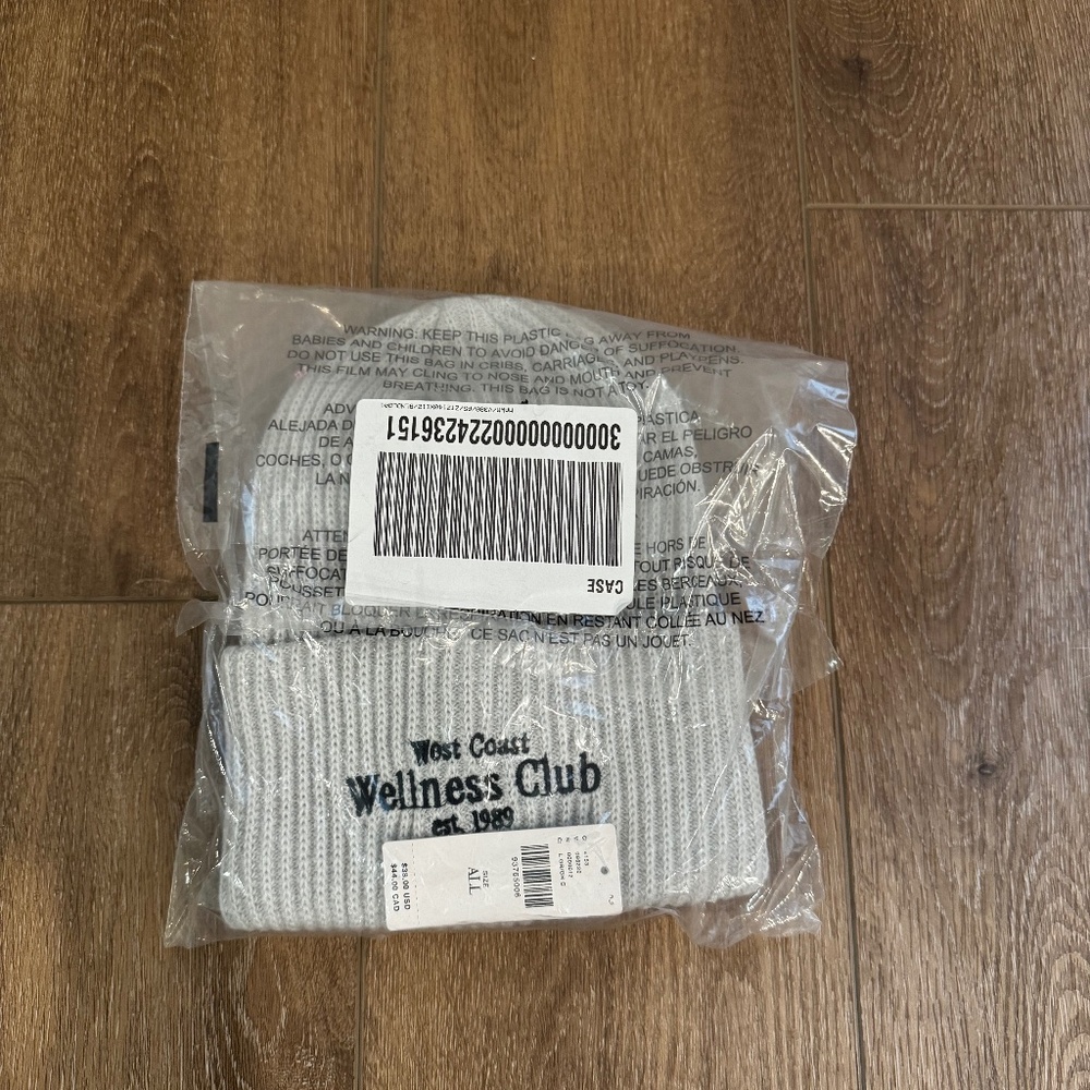Daily Practice by Anthropologie “West Coast Wellness Club” Beanie – Grey- NWT